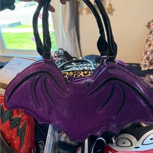 Purple Bat-Shaped Women's Bag